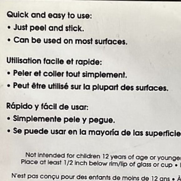 DRINK BLING REMOVEABLE BEVERAGE BLING EMBELLISHMENTS, NUMBER STICKERS - Picture 4 of 4